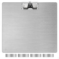 Stainless Steel Clipboard Long-Lasting with Strips Strong Stationery white