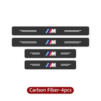 Anglies pluošto automobilio durų slenksčio apsauginės lipdukai BMW M E46 E90 E60 F30 E39 F10 F20 E87 E36 F20 F30 X1 X3 X5 X7 1 2 3 5 7 serijoms gam00 black