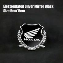 Honda Metalinė Emblema Skydas Kviečių Varpos Ženklelis Lipdukai Išorės Dekoro Aksesuarai Visiems Honda Automobilių ir Motociklų Modeliams KP5 1-Pack black