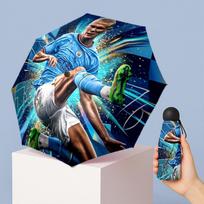 Erling Haaland Mini 5 Fold Pocket Umbrella Compact Lightweight Anti UV Rain Sun Protection Umbrella Portable Travel Umbrella