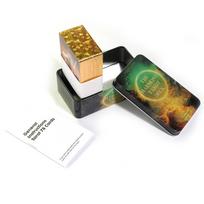 Harmony Tarot skardoje su paauksuotais kraštais 78 vnt kortelių Taro kaladė su vadovu pradedantiesiems 10,3x6 cm black