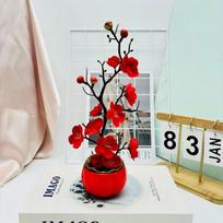 Žiemos jazminasRaudonas persimonas KETAI Bonsai Dirbtinės gėlės Augalai vazonuoseŽali augalai namų dekoravimui rožinė