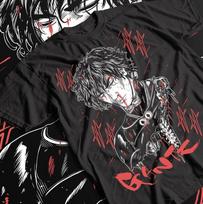Gantz T-shirt, Japanese Anime Tee, Manga Waifu Shirt, Unisex Gift Top, Otaku XL black