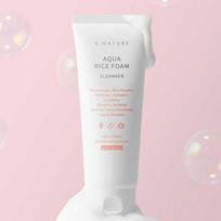 [Steady Seller] Aqua Rice Mildly Acidic Cleansing Foam 160ml white