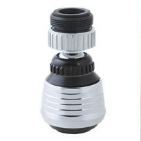 360° besisukantis purslams atsparus maišytuvo aeratorius su tinklelio filtru ir vandens taupymo antgalio jungtimi black