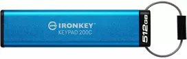 Kingston IronKey Keypad 200 512GB USB-C AES Encrypted
