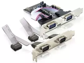 DeLOCK 4 x serial PCI Express kortelės sąsajos plokštė / adapteris