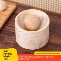 Wood Dumpling Maker Press Tool Wood Mold And Ball Manual Dough Skin Presser Hand Pie Rolling Tool Quick Dumpling Wrapper Maker 1PCS white