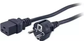 Power Cord, C19 to CEE/7 Schuko, 2.5m