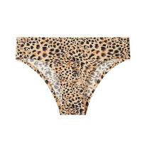 Quick-drying seamless sticker hemmed ice silk sports yoga fitness sexy women's underwear women's breathable nude briefs L gray