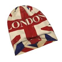 London Union Jack Minimalist Knit Hat Designed for Adults Who Enjoy Quiet Style, Complements Neutral Tones And Effortless Outfit Choices One Size beige