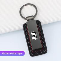 Hub Caps Leather Metal Car Emblem Keychain Keyring For VW New R GTI Logo Volkswagen Golf 7 8 ID.3 ID.4 MK8 Polo Tiguan Passat B5 OX4 gray