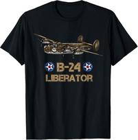 B24 Liberator Bomber Airplane T-shirt XL black