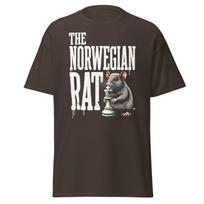 The Norwegian Rat Chess T-Shirt | Grandmaster Strategy Tee M gray