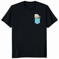 Bavaria Flag In Pocket Oktoberfest Gift German Beer Lover Germany Unisex T-Shirt M black