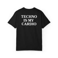 Techno yra mano kardio marškinėliai Edm Rave Festivalis Dj Kietas Atsitiktinis Elektroninės Muzikos Mėgėjams Vintage Tampri Mada Minkštas 3XL white
