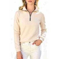Women's Pullover Hoodie Casual Half Zip Long Sleeve Top S balta