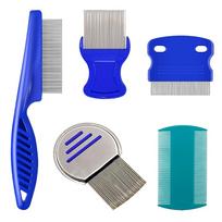 Japanese Product Kumomi Lice Comb Set of 5 for All Hair Types, Stainless Steel, Washable, Fine Tooth Comb
