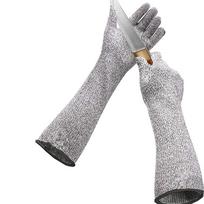 Food Grade Long Anti-Cut Wear-Resistant Industrial Gloves for Slaughtering & Construction Long Type gray