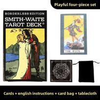 Tarot Card Deck For Beginners With Playing Cards And Storage Bag For Entertainment gray