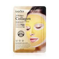 SADOER 24k Golden Collagen Facial Masks Anti Wrinkle Firming Moisturizing Anti-Aging Face Mask Beauty Facial Skin Care Products beige
