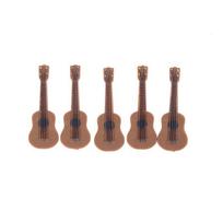 1:12/1:24 Dollhouse Miniatiūrinis muzikos instrumentas Klasikinė gitara Namų dekoras brown