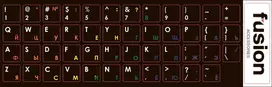 "Tastatúras uzlīmes RU | ENG" Varavīksnes krāsa