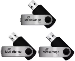"STICK MediaRange USB-Stick 16GB USB 2.0 Flexi 3er-Pack"