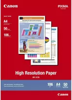 „CANON HR-101 aukštos raiškos popierius spausdintuvams su rašaliniais spausdintuvais, 110 g/m², A4, 50 lapų, 1 pakuotė“