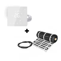 Grindinio šildymo tinklelis Warmset BLACK, 150W + programuojamas termostatas Feelspot WTH22.16 NEW WiFi,2,5 m²