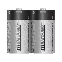USB-C įkraunamos ličio jonų baterijos LR20 D, 6500 mAh (2 vnt.)