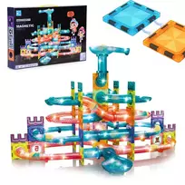 Magnetic LED marble run construction blocks 166 pieces