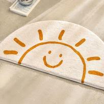 Cartoon Cashmere-Feel Bathroom & Entrance Anti-Slip Mat 40x60cm beige