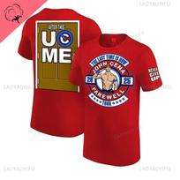 New Trend John Cena WWE Suspension Ban T-Shirt Vintage Style Suitable for Both Men and Women Cotton Oversized Streetwear Clothing XXXL violetinė