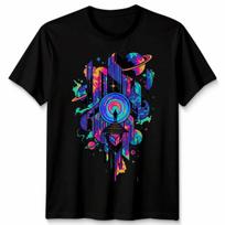 Cosmic Portal Journey Space Exploration Unisex Graphic Tee Mens Womens 4XL blue