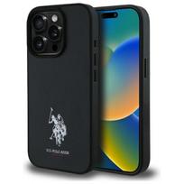 Etui do iPhone 15 Pro Max US Polo Skórzane Haftowane Czarne