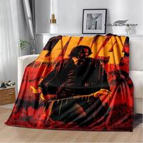 Filmo John Wick spausdinta pledas Pikniko pledas Šiltas pledas Minkštas ir patogus Namų kelioninis pledas lovos užtiesalai gimtadienio dovana 75x90cm gray