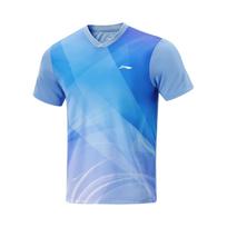 Li Ning Table Tennis Collection Table Tennis Clothing Unisex Sky Blue V neck Moderate AAYV071-3 L blue