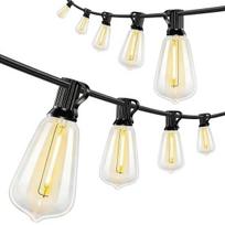 LED girlianda Lauko LED 18 m, 50 lempučių, sujungiama, IP44, juoda