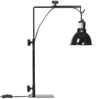 Šildymo lempos stovas ropliams, reguliuojamas aukštis ir plotis varliagyviams, plieninis pagrindas 32 x 9 x 67 cm, juodas 32 x 9 x 67 cm