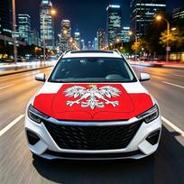 3,8x5,3 pėdų Nacionalinės Lenkijos Erelio Vėliavos Vėliavėlė Automobilio Variklio Dangčio Užvalkalas Vėliavėlė Elastingi Audiniai Variklio Dangtis Dekoravimui 115x160cm-3.8x5.3ft red
