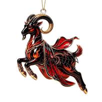 Galloping Goat Goat Hanging Ornament Shining Animal Hanging Decoration  Christmas Tree Ornament 5