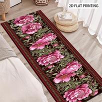 1Pcs Decorative Design Non-Slip Washable Area Rug Runner for Entryway, Living Room, Bedroom & Patio 60X90cm gray