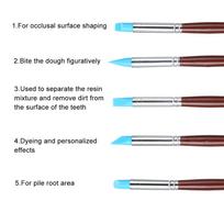 5pcs Dental Silicone Pen Tooth Adhesive Forming Sculpture Carving Tools gray