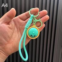 Creative Dumpling Keychain 1Pcs Mini Baozi with Steamer Funny Backpack Pendant for Wedding Guest Small Gifts A6 brown