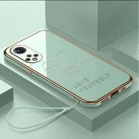 Prabangus dengtas TPU telefono dėklas su virvele Huawei Y6P Y7 Y9 Prime 2019 Y9S Honor 70 90 Lite X7A X9A 5G dėklai A11 Love Yourself gėlių dangtelis Huawei P40 Lite 5G white
