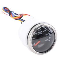 Denash 52mm /2  Tachometras, Tachometras 6000rpm Benzino Varikliams su 7 Apšvietimo Spalvomis, 9-32V juoda