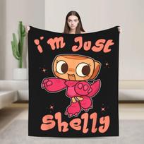 I'm Just a Pebble Funny Dandys World Blanket Catoon Flannel Awesome Breathable Throw Blankets for Coverlet Autumn/Winter 76x102cm 30x40in black