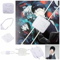 Anime Tokyo Ghoul Kaneki Ken Akla Baltas Akių Raištis Vienakė Kaukė Cosplay Rekvizitai 1 PC gray