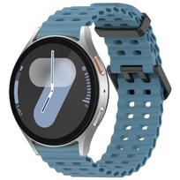 Ocean Band for Samsung Galaxy Watch 7 FE 5 6 4 Classic 5 pro 40 44mm NO Gaps Silicone Bracelet correa Galaxy Watch6 watch4 Strap Galaxy Watch7 44mm mėlyna